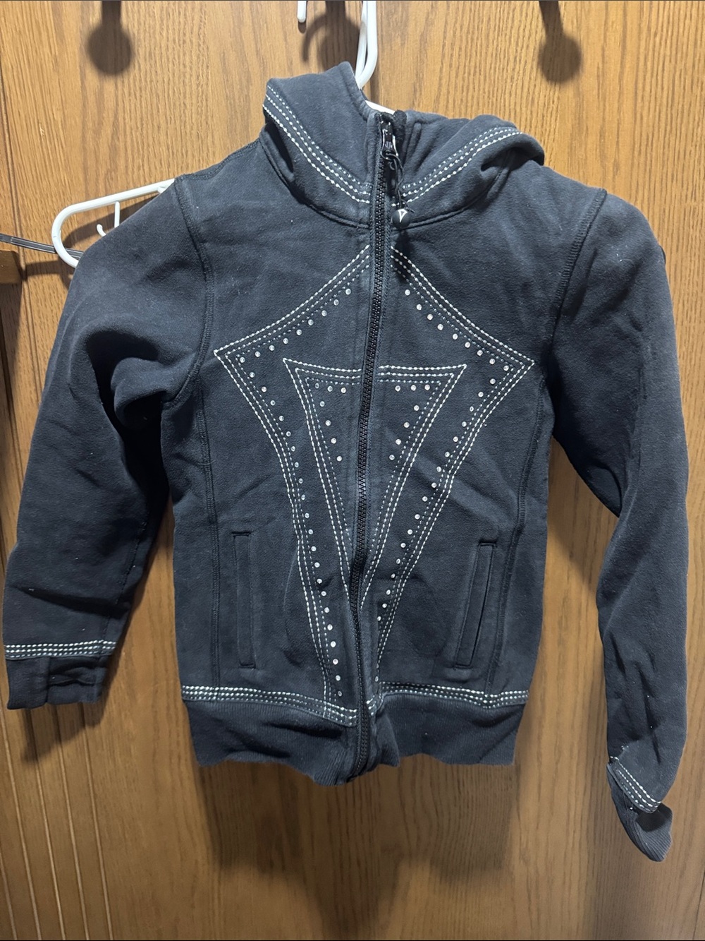 lululemon ivivva athletica Black Girls' Zip Hoodie with Stud Detail